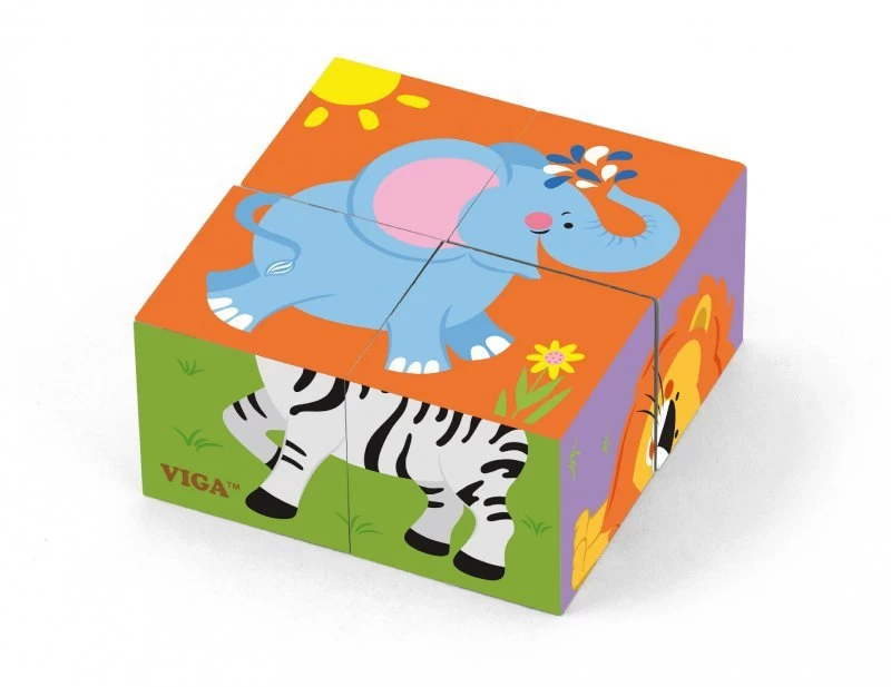 Viga 50836 Dėlionės Kubeliai - Zoologijos Sodas