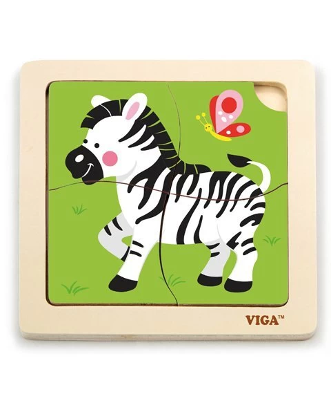 Viga 51317 Dėlionės Ant Kaladėlės - Zebras