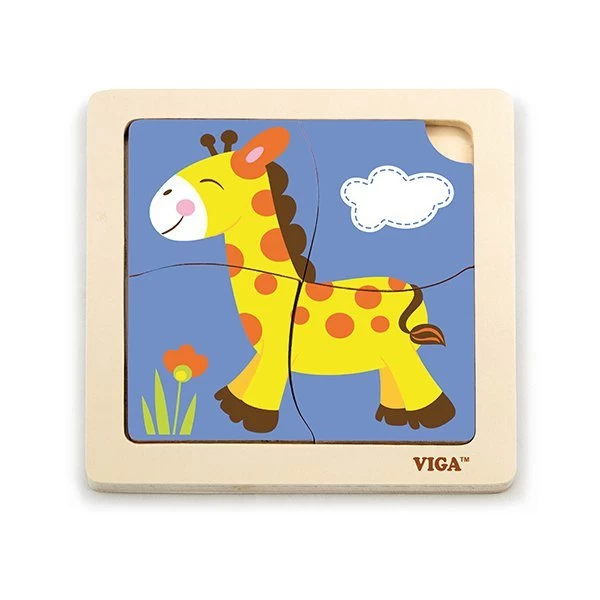Viga 51319 Dėlionė Ant Kaladėlės - žirafa