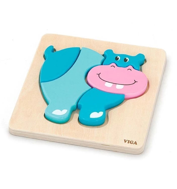 Viga 59932 Pirmoji Dėlionė Mažyliui - Hipopotamas (dėžutė)