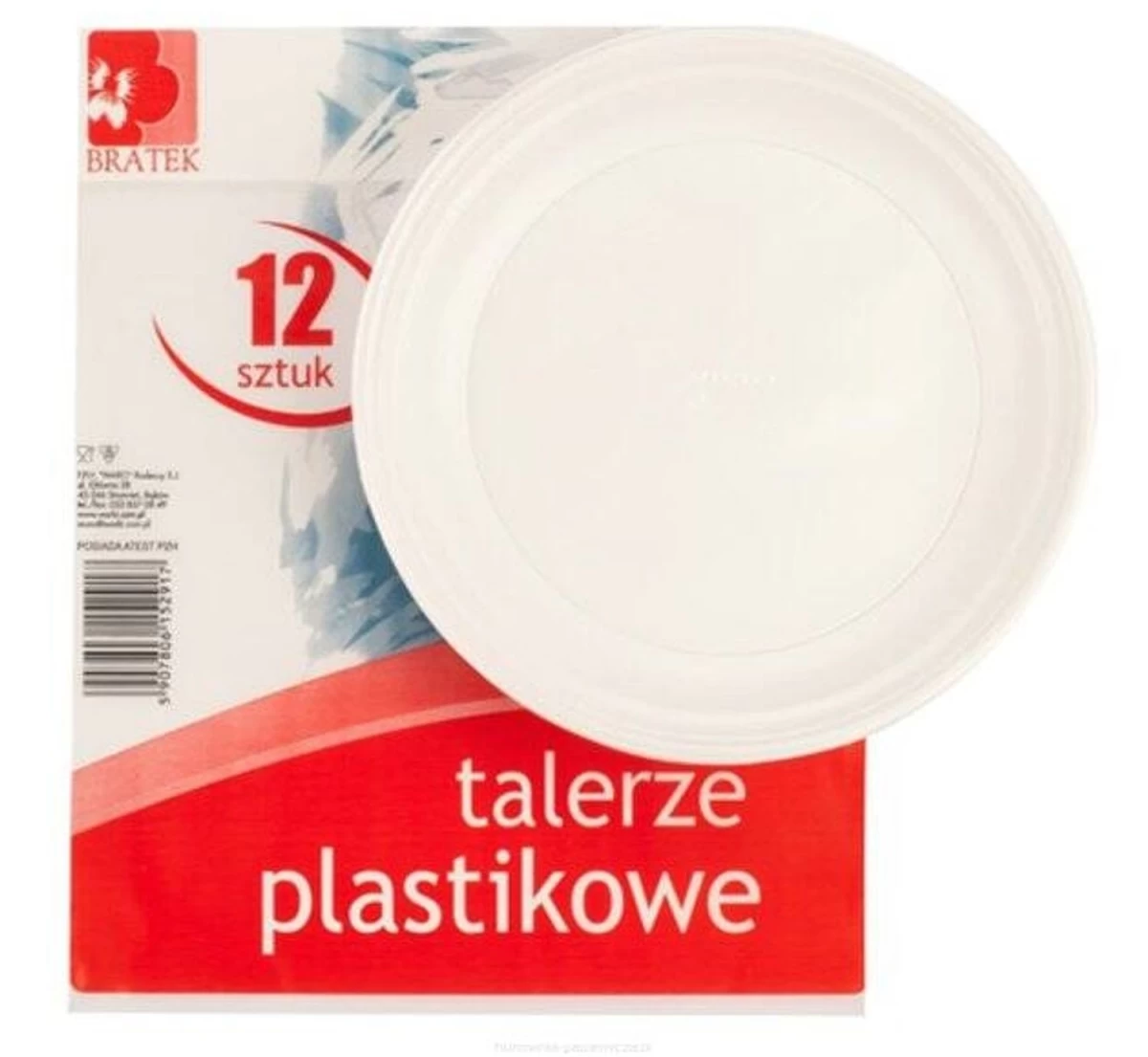 Viola, Vienkartinės Plastikinės Lėkštės, 12 Vnt.