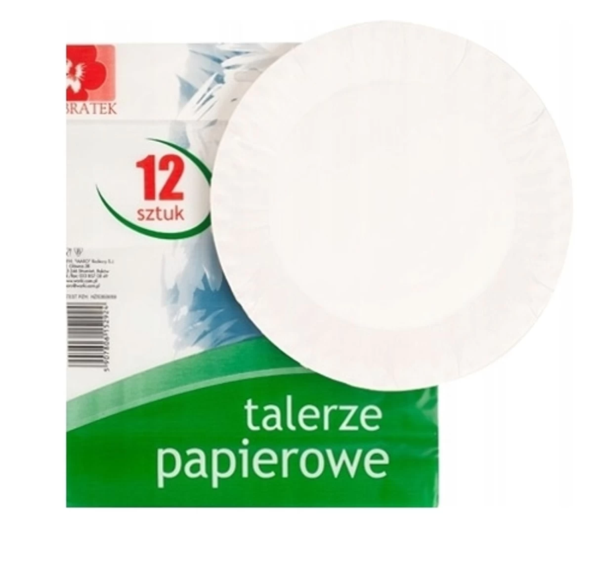Viola, Vienkartinės Popierinės Lėkštės, 12 Vnt.