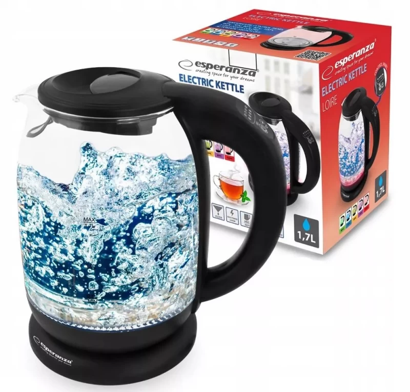 Virdulys Esperanza Ekk027 (1,7 L /2200 W / Juodai Skaidrus )