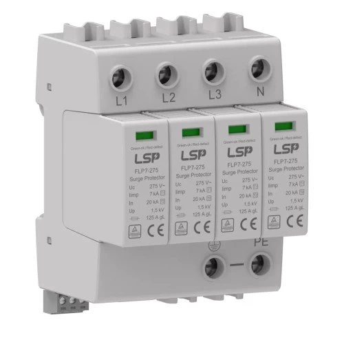 Viršįtampių ribotuvas 4P T1+T2 Imax 50kA FLP7-275/4