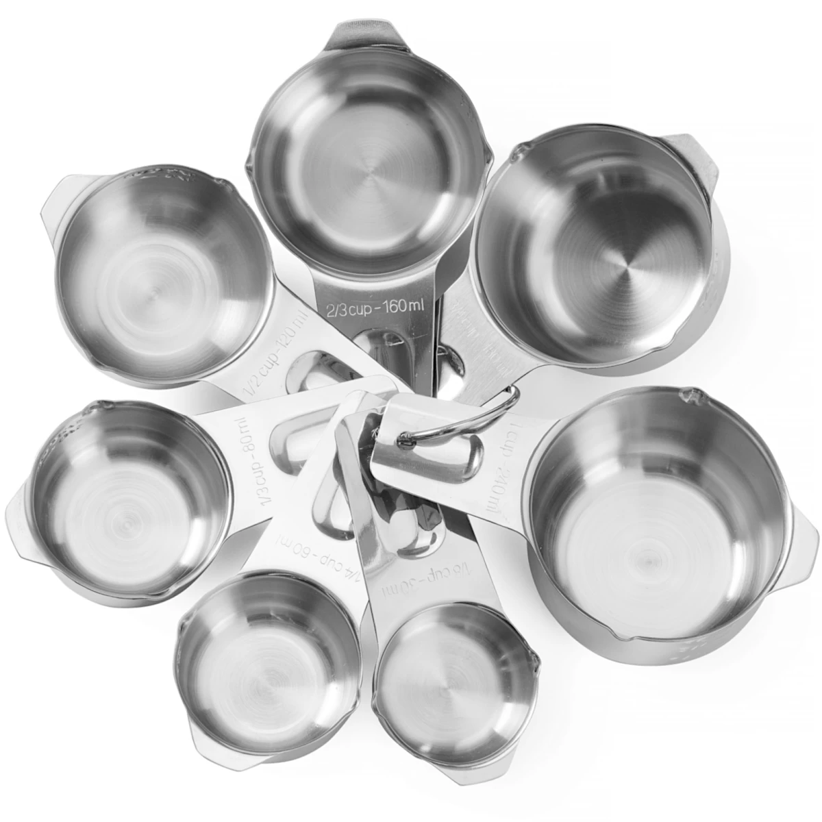 Virtuvės Baro Matavimo Taurė 30 / 60 / 80 / 120 / 160 / 180 / 240 Ml - Rinkinys Iš 7 Vnt.