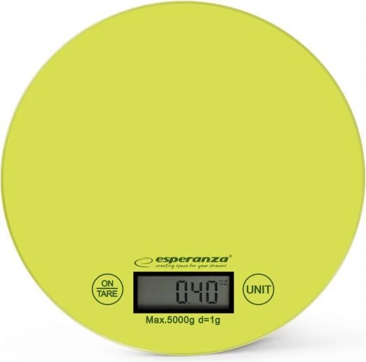 Virtuvės Svarstyklės Esperanza Eks003g (maks. 5000 G / žalios Spalvos ) Virtuvės Svarstyklės Esperanza Eks003g (maks. 5000 G / žalios Spalvos )
