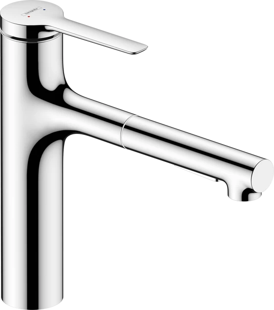 Virtuvinis maišytuvas HANSGROHE Zesis M33 160, 2jet, su ištraukiamu dušeliu, chromas, 74801000