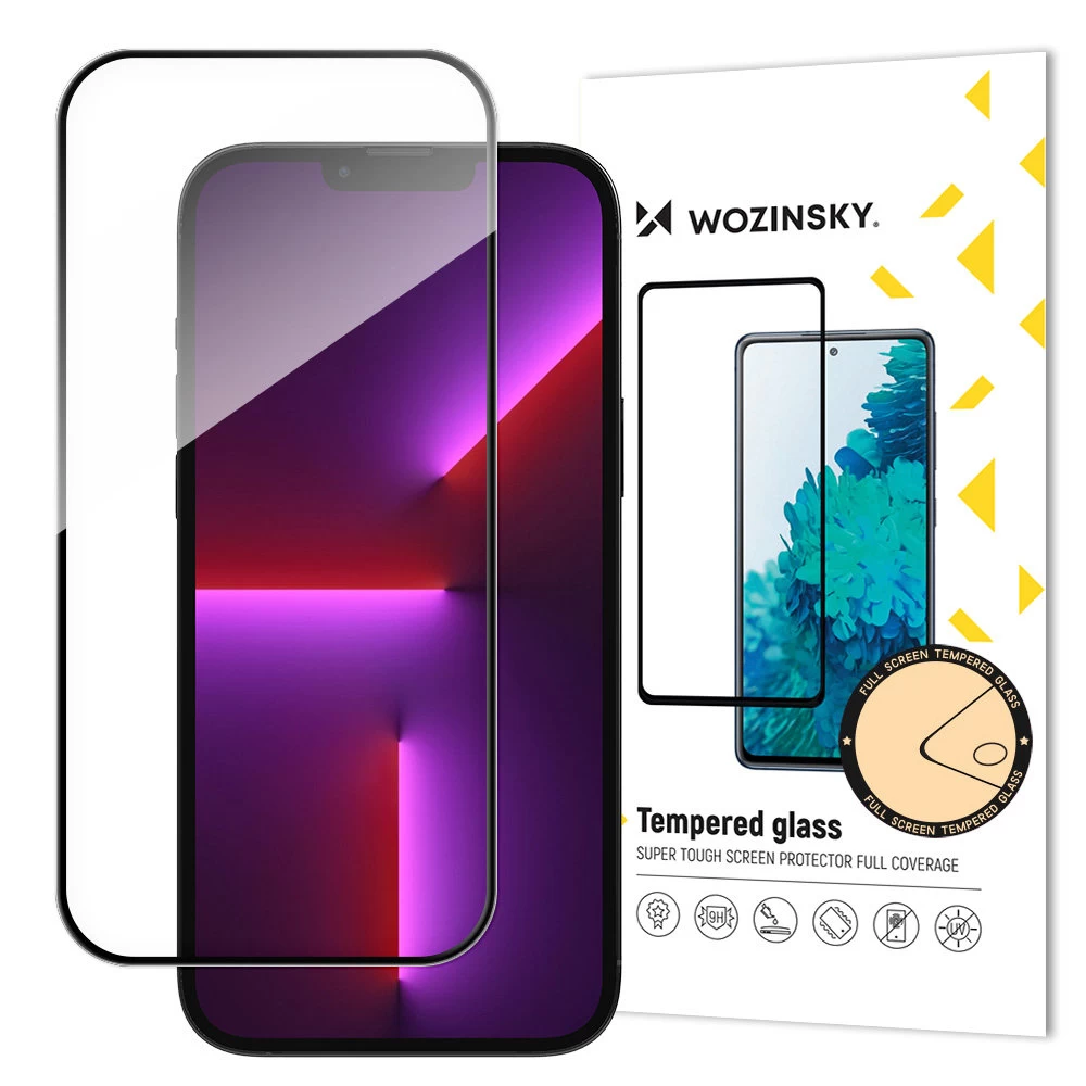 Viso Ekrano Grūdintas Stiklas Su Rėmeliu iphone 15 Plus, Juodas