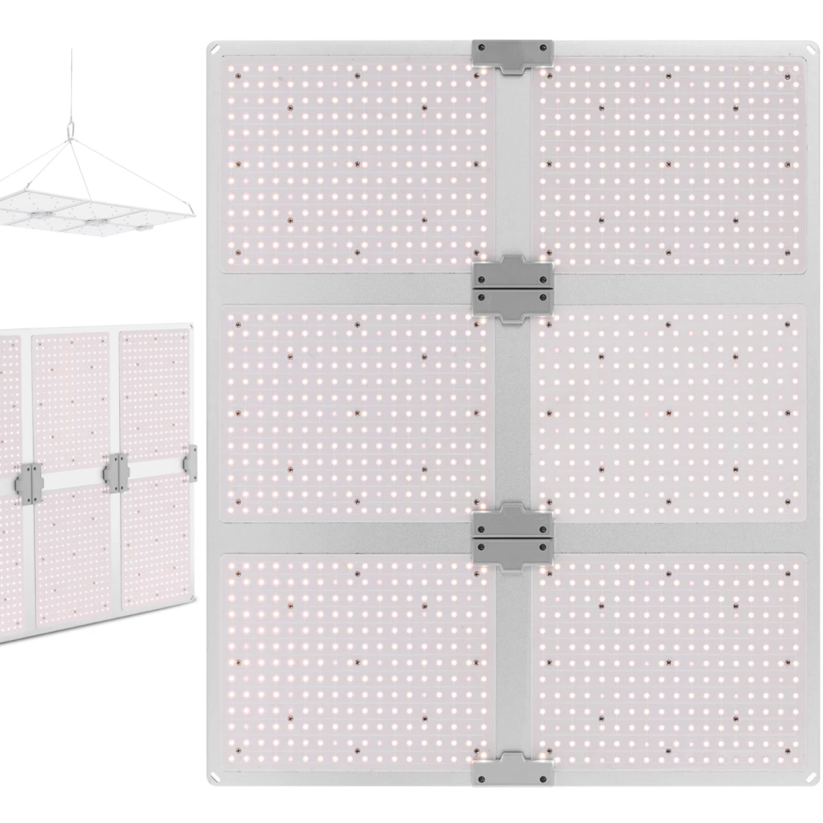Viso Spektro Augalų Augimo Lempa 72 X 60 Cm 1404 Led 600 W Sidabrinė