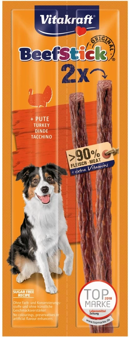 VITAKRAFT Beef Stick su kalakutiena, šunų skanėstas, 2x12 g