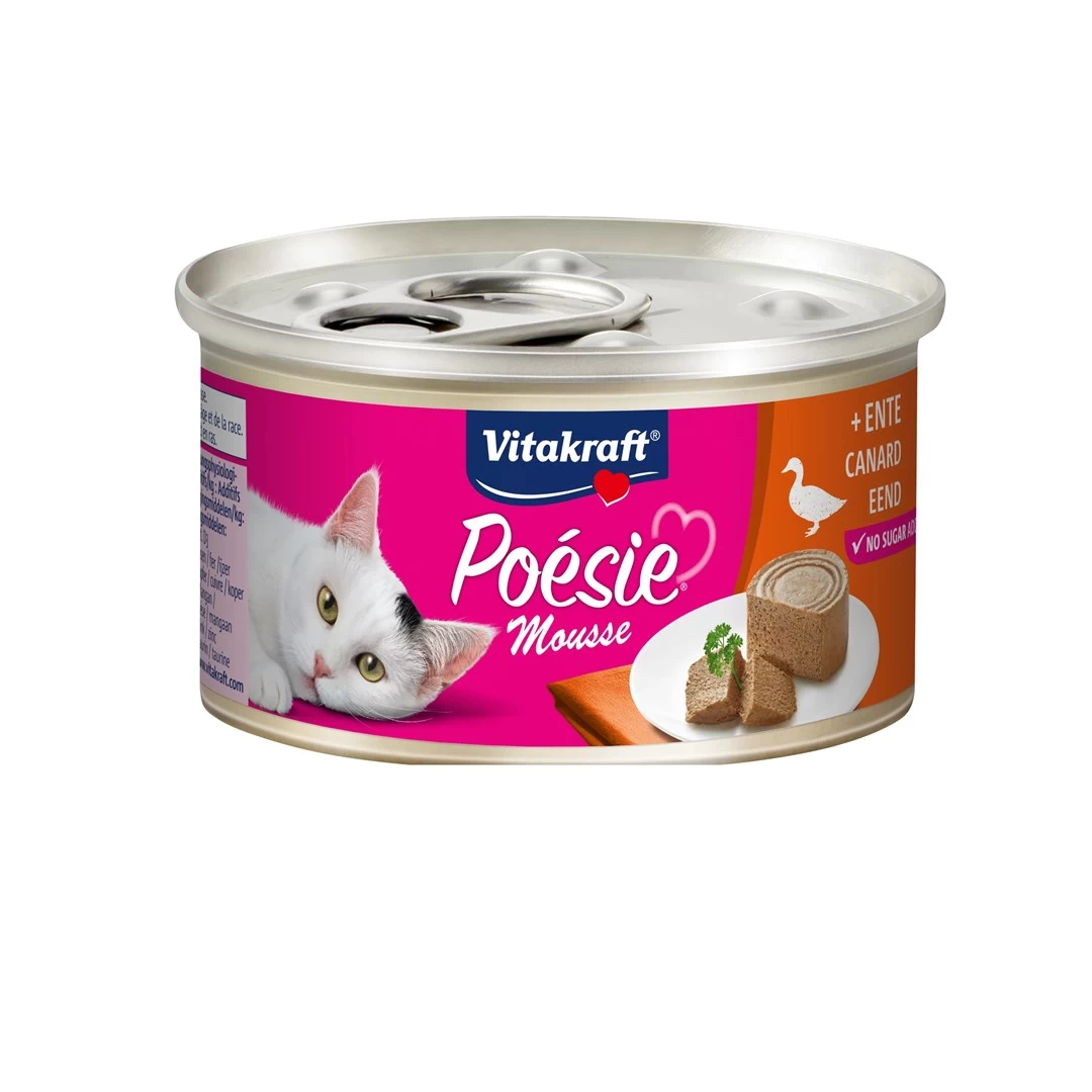 VITAKRAFT Poésie Mousse šlapias kačių maistas su antiena, 85g