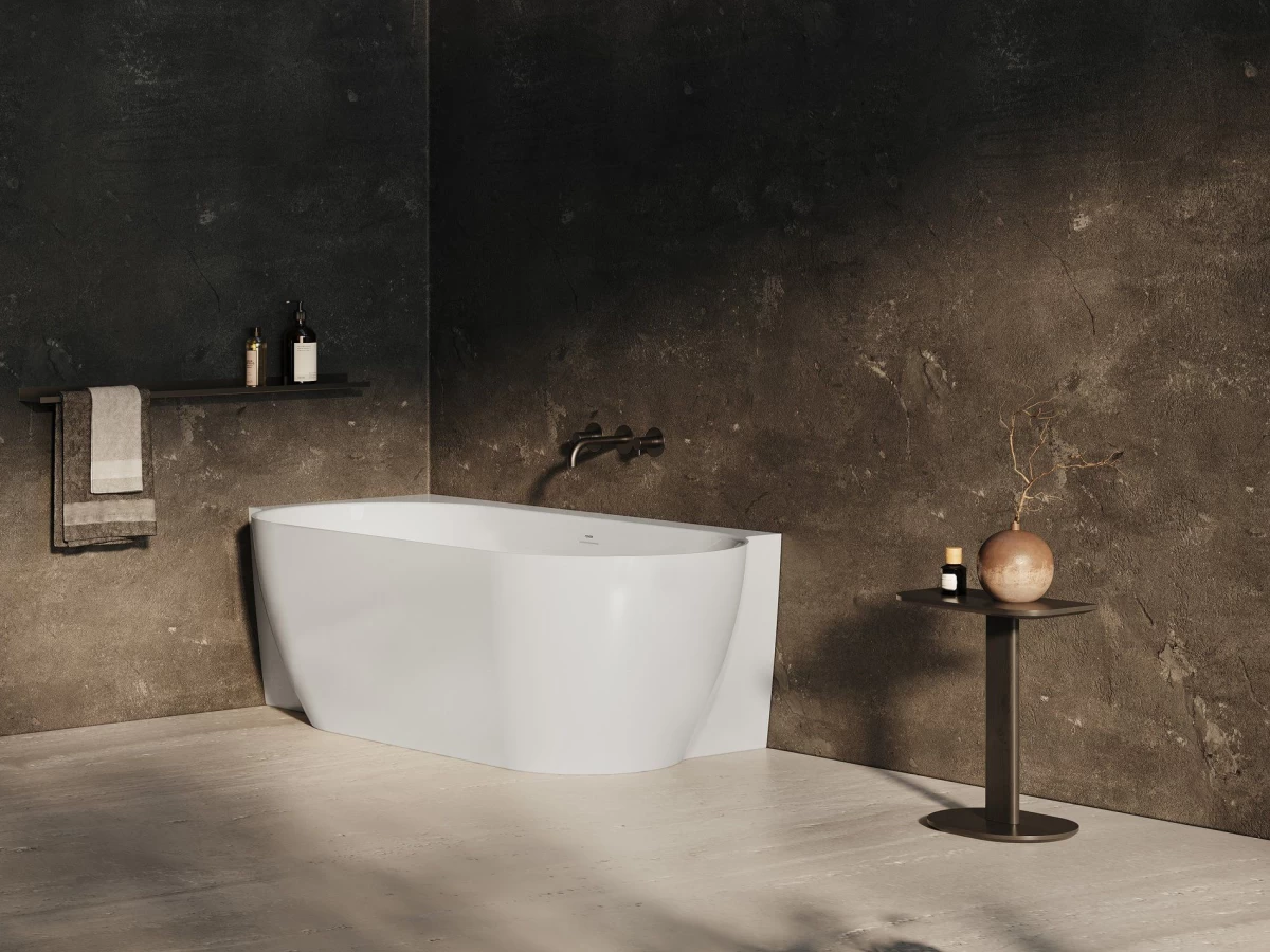 Vonia Freedom Corner II Tec 175x86 L, laisvai pastatoma, balta, sifono dangtelis chromas/baltas/juodas CC91000000