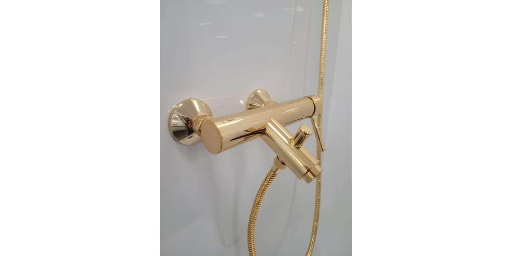 Vonios maišytuvas su dušo k-tu Fiore XENON, blizgus auksas, 44OO5150