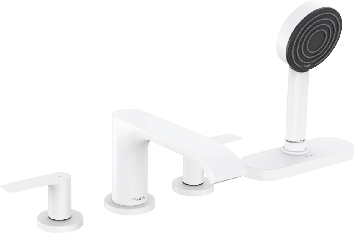 Vonios maišytuvas su rankiniu dušu Hansgrohe Vivenis su sBox, balta matinė, 75444700 Vonios maišytuvas su rankiniu dušu Hansgrohe Vivenis su sBox, balta matinė, 75444700