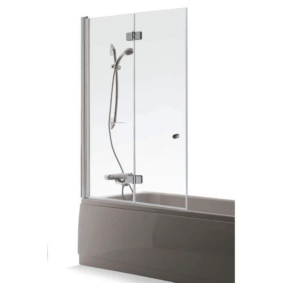 Vonios sienelė Brasta Glass Berta 100 cm, pilka
