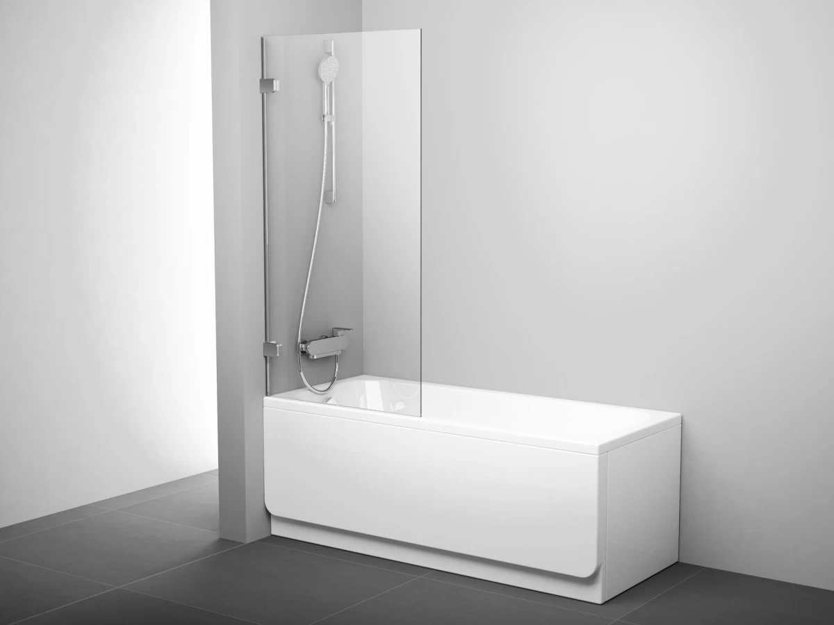 Vonios sienelė BVS1-80 chromas+stiklas Transparent 7U840A00Z1