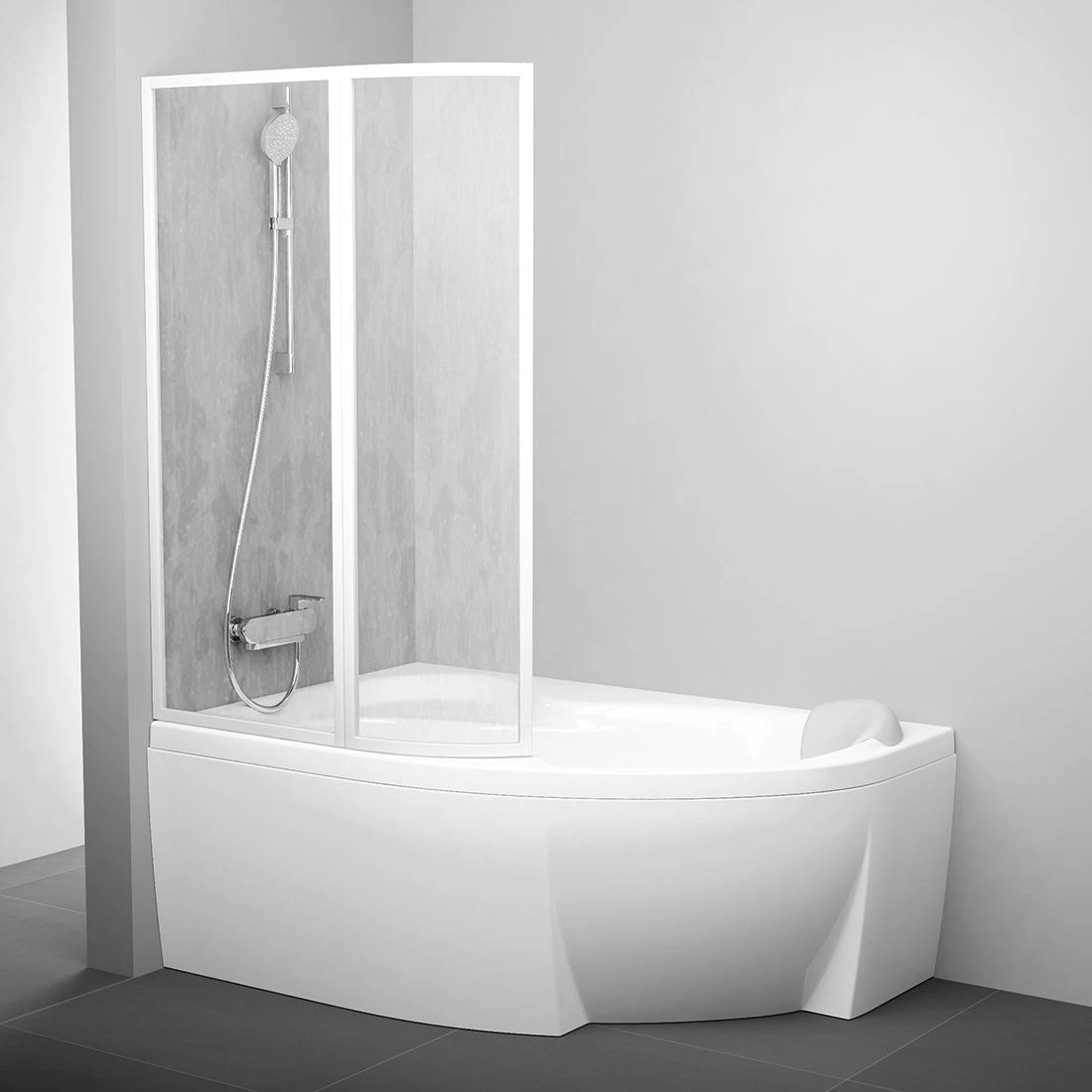 Vonios sienelė Ravak VSK2 ROSA 160 L Rain 76L9010041