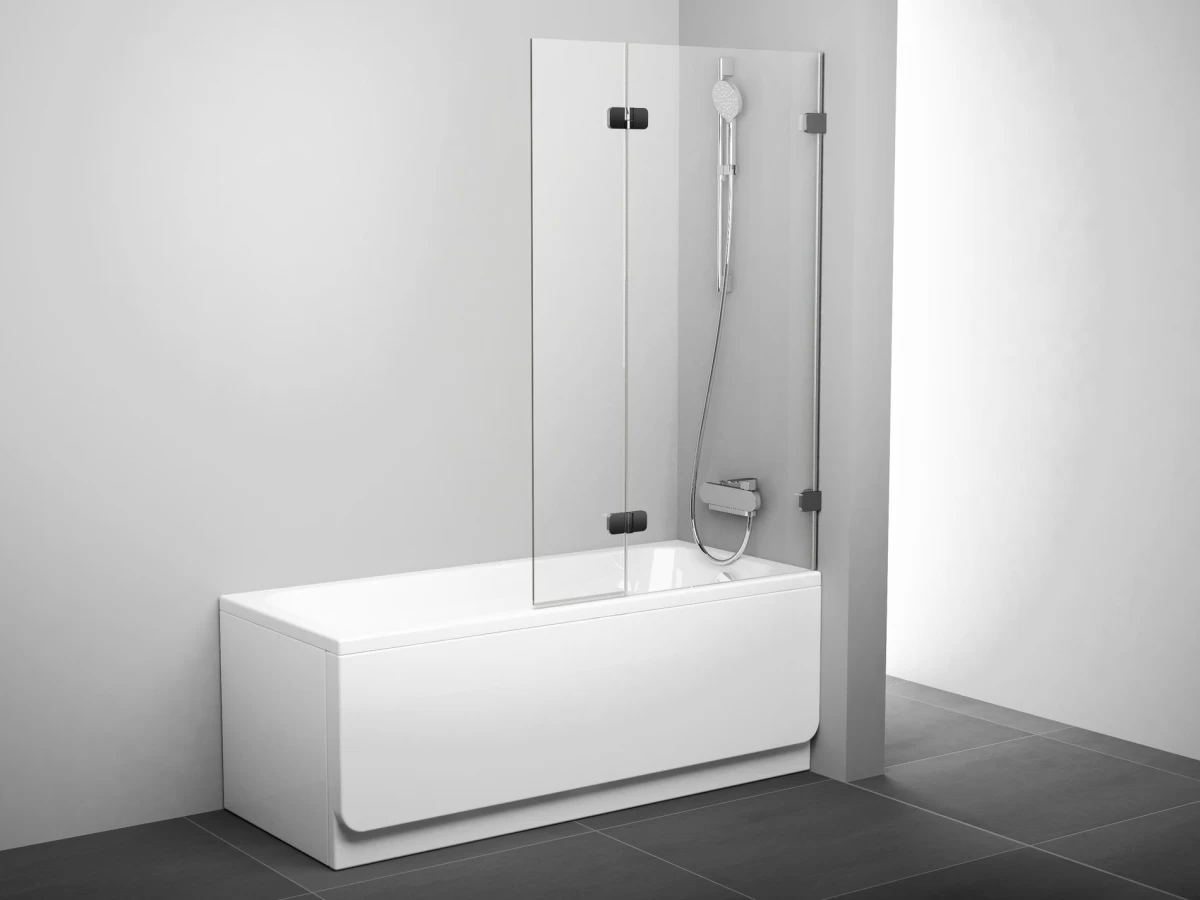 Vonios sienelės BVS2-100 R chromas+stiklas Transparent 7UPA0A00Z1