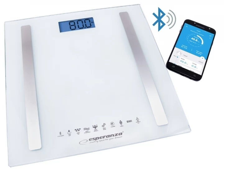Vonios Svarstyklės Esperanza B.fit Ebs016w (maks. 180 Kg/baltos Spalvos)