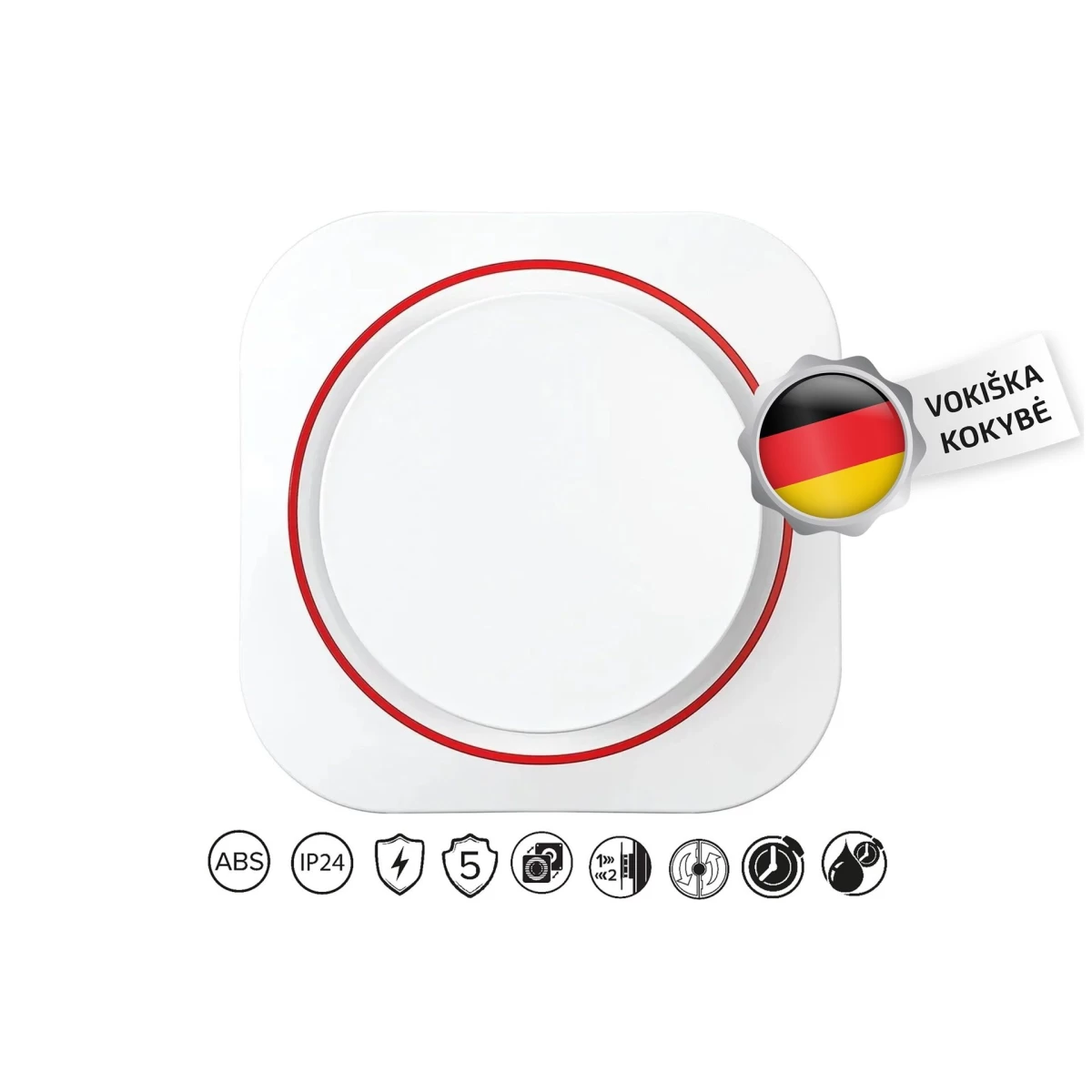 Vonios ventiliatorius Vlano MOON 100 TH su laikmačiu ir drėgmės jutikliu