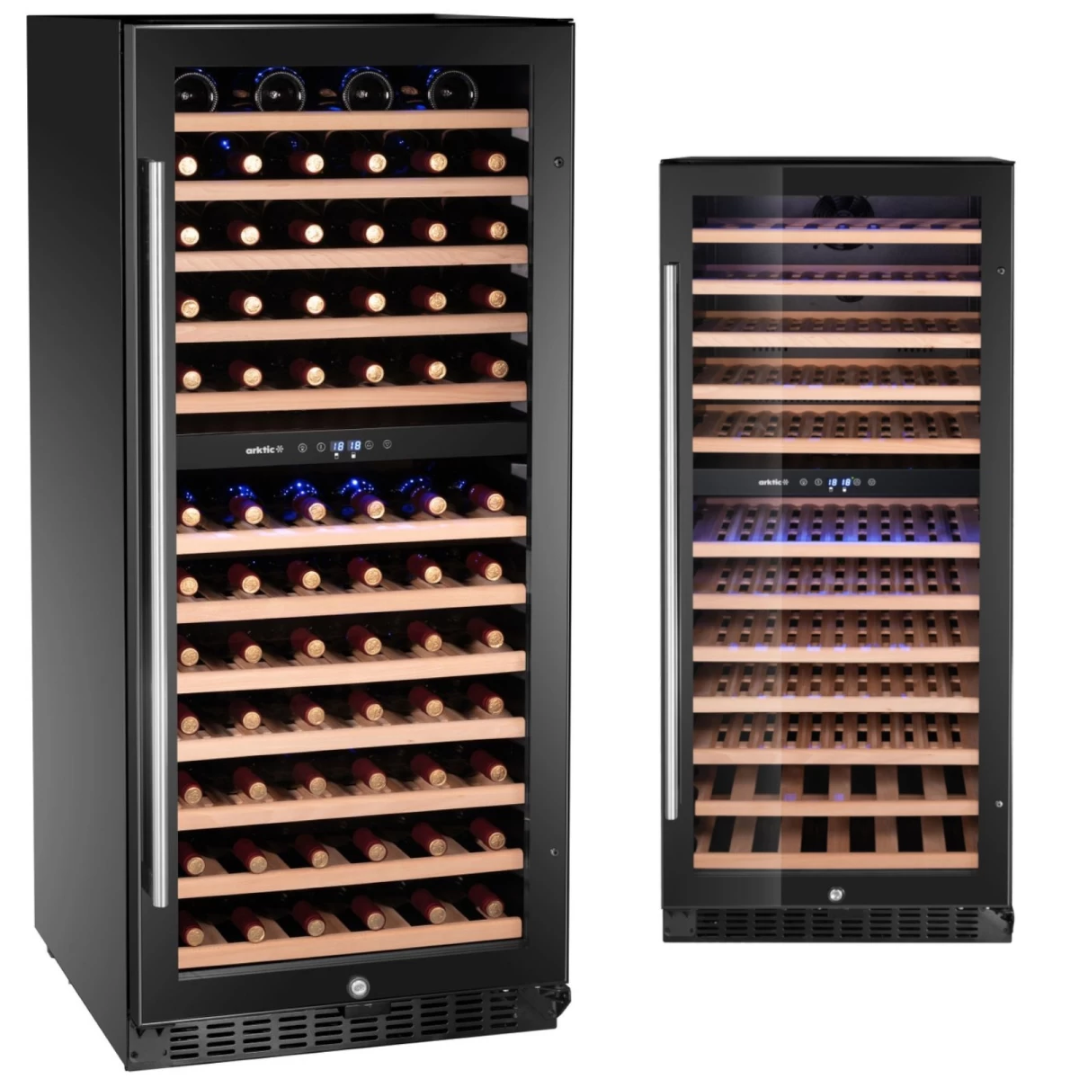 Vyno Aušintuvas 2 Zonų 124 Buteliams 265 L 570x595x1400 Mm
