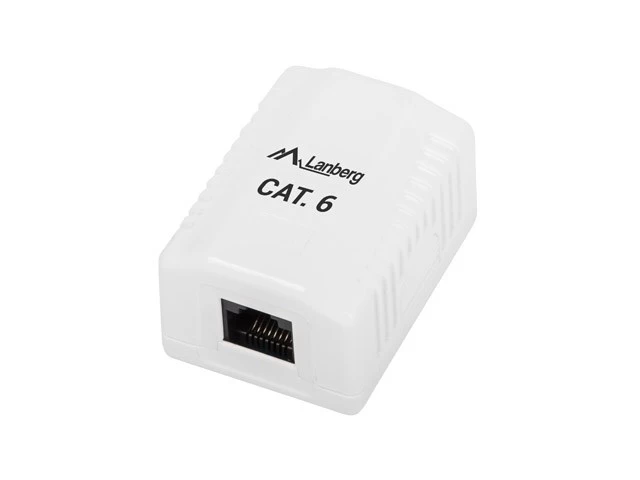 Wall socket Lanberg OU6-0001-W (RJ-45; 6; UTP; white color)