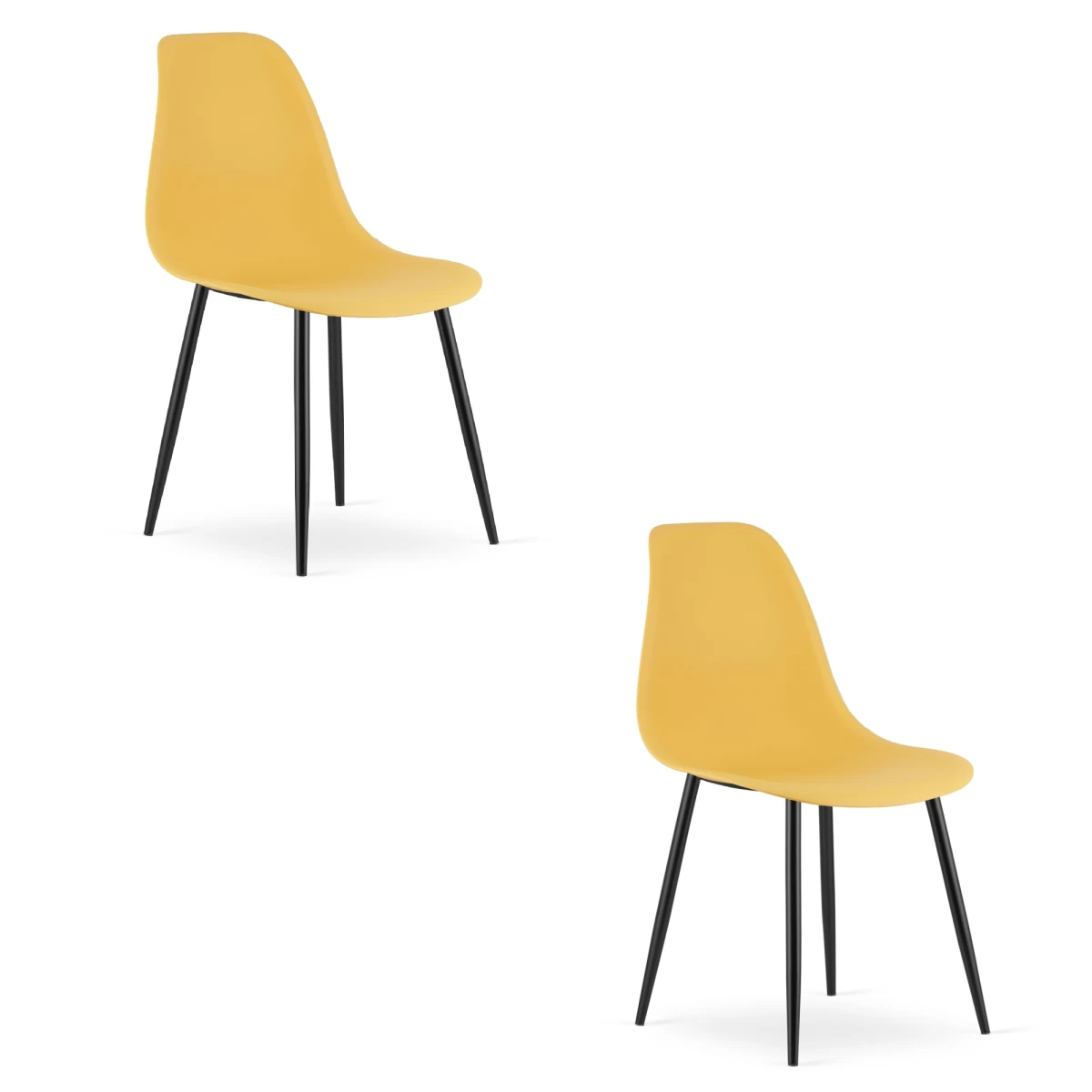 Wat Kėdė Garstyčių Spalvos / Juodos Kojos X 2