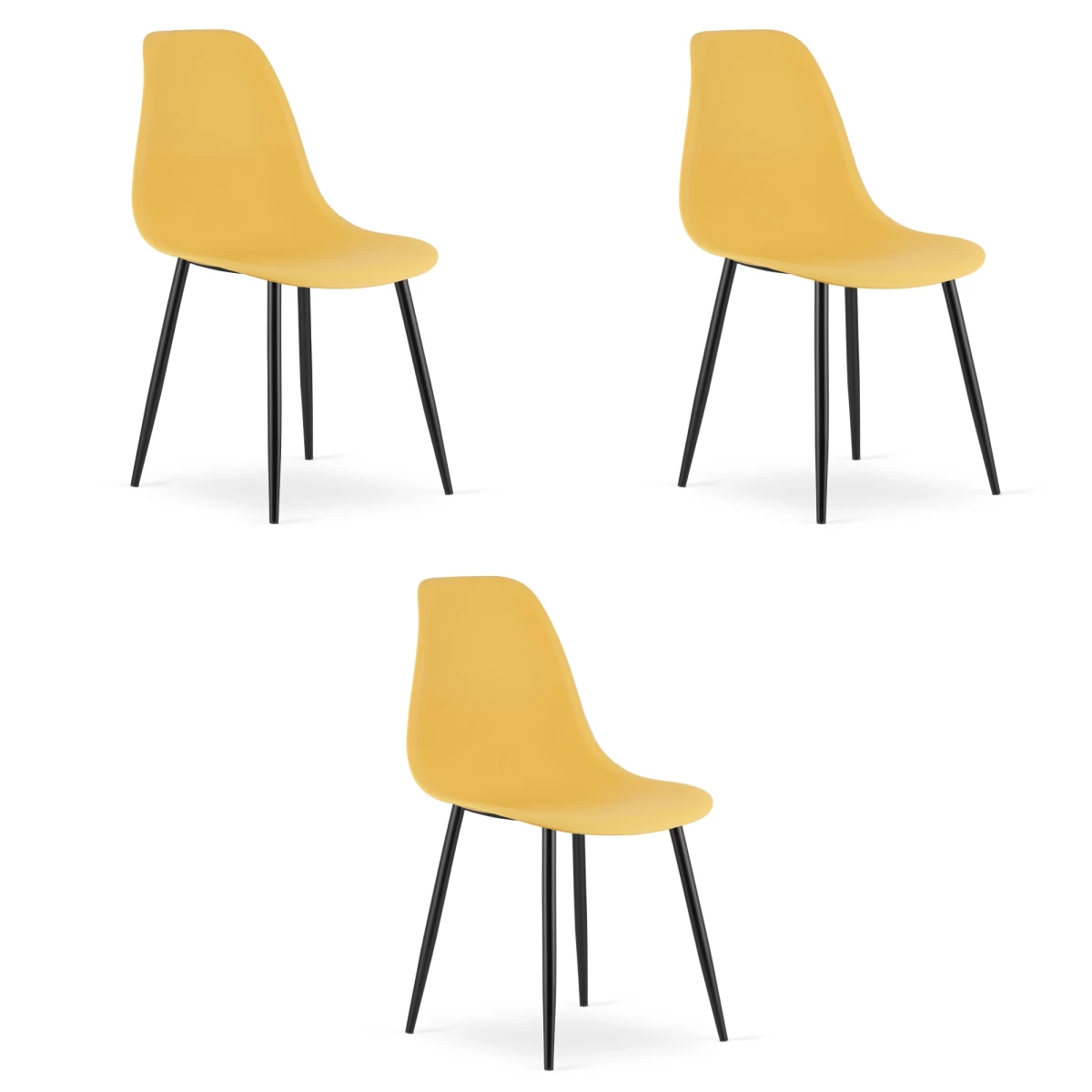 Wat Kėdė Garstyčių Spalvos / Juodos Kojos X 3