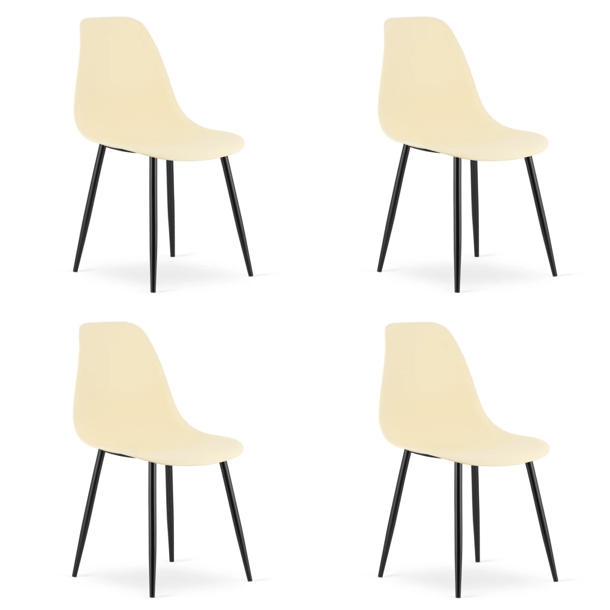 Wat Kėdė Kreminė / Juodos Kojos X 4