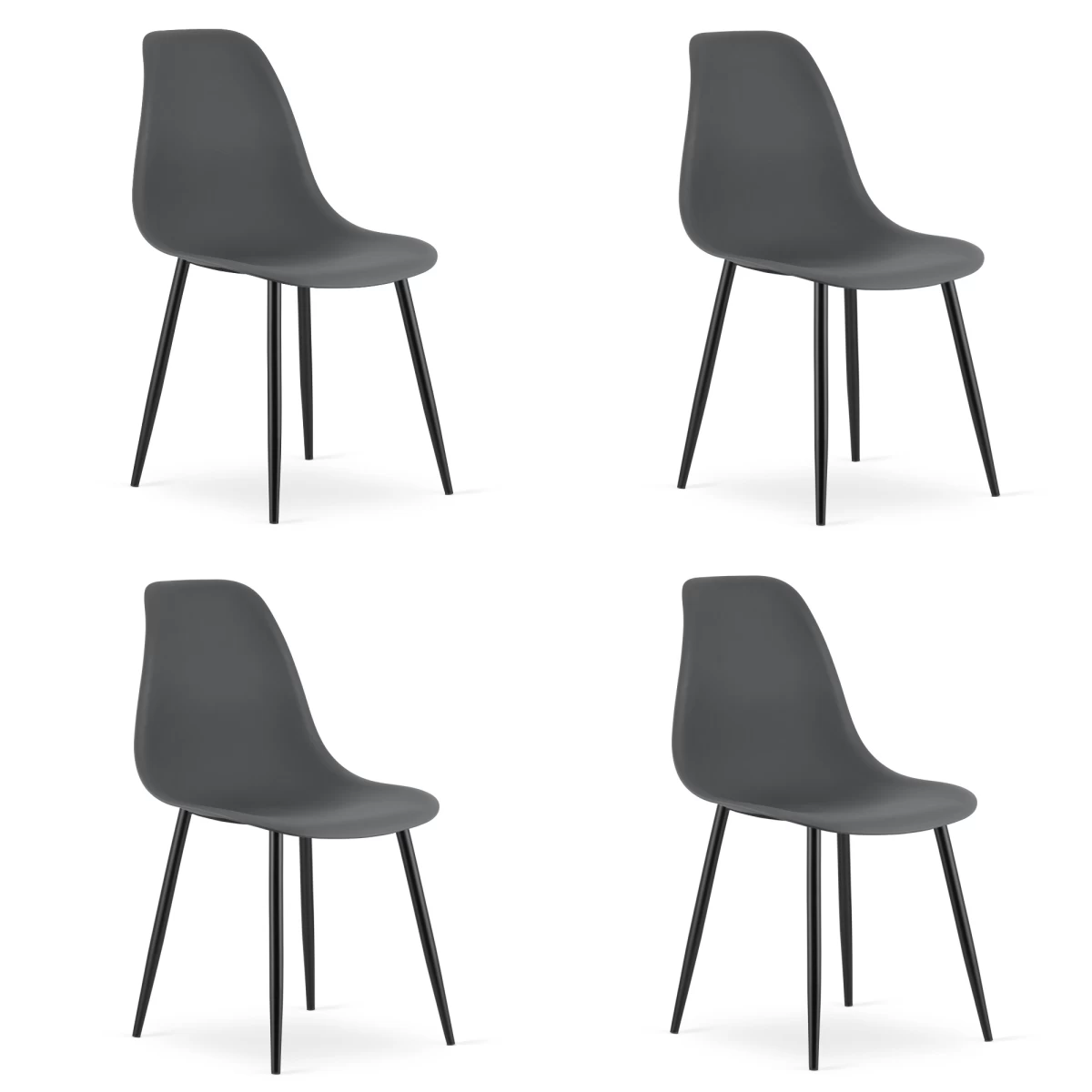 Wat Kėdė Tamsiai Pilka / Kojos Juodos X 4