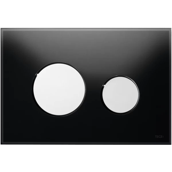 WC nuleidimo klavišas TECEloop, juodas stiklas/chromas 9240656