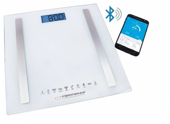 Weighing scale with bluetooth function Esperanza B.FIT EBS016W (white color)