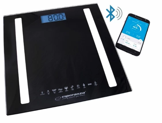 Weighing scale with bluetooth function Esperanza EBS016K (black color)