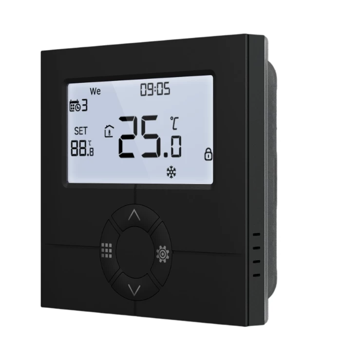 WiFi grindinio šildymo termostatas V30i vandeniu šildomoms grindims - Juoda