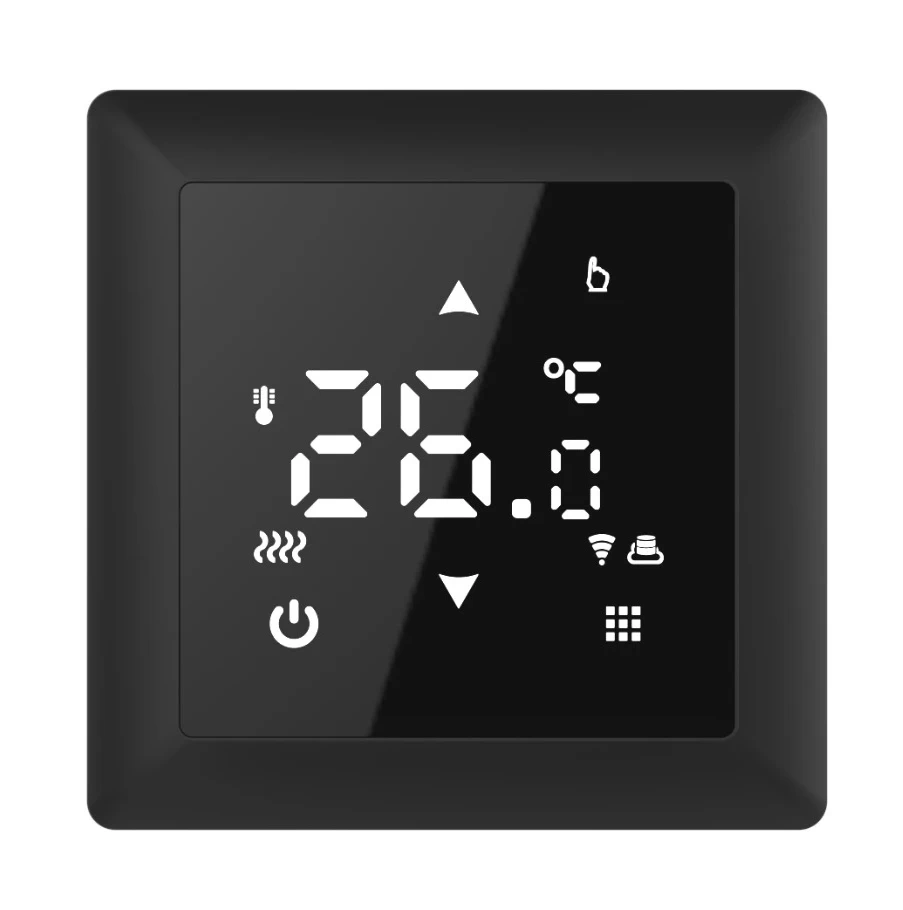 WIFI termostatas vandeniu šildomoms grindims V650i - Juoda