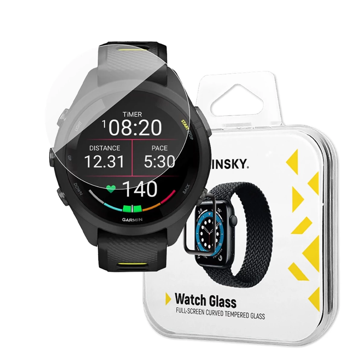Wozinsky Full Glue Grūdintas Stiklas Garmin Forerunner 265s 42mm (2 Vnt.)