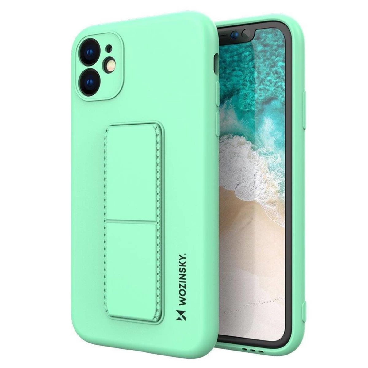Wozinsky Kickstand Case Silikoninis Dėklas Iphone 12 Pro Mėtų Spalvos