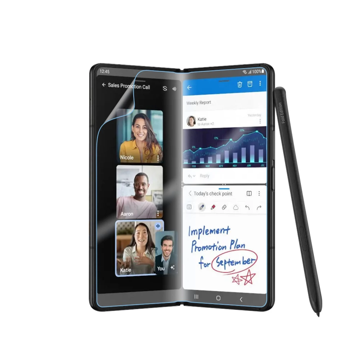 wozinsky Nematoma Plėvelė, Skirta samsung Galaxy Z Fold 5