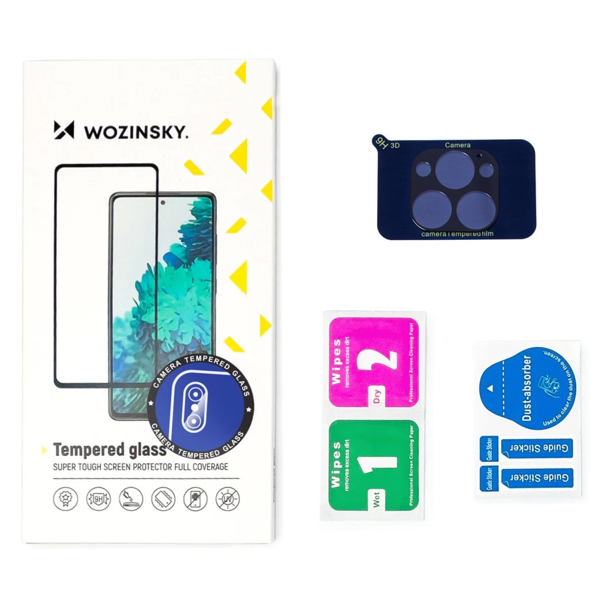 wozinsky Pilnas Kameros Stiklas 9h, Skirtas iphone 15 Pro Max Kamerai - Juodas