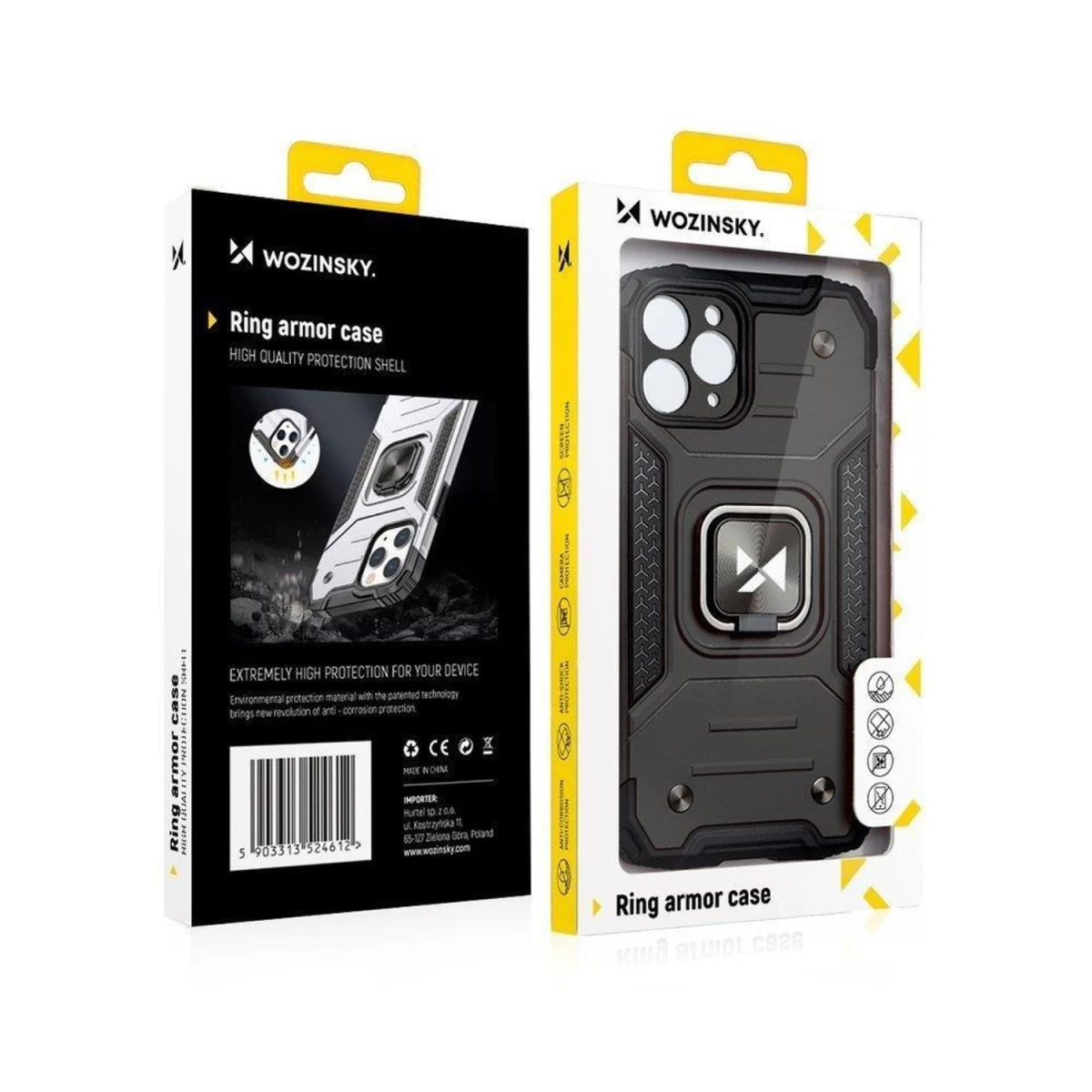 Wozinsky Ring Armor Dėklas Iphone 14 Pro Max šarvuotas Dėklas Magnetinis Laikiklis žiedas Sidabrinis Wozinsky Ring Armor Dėklas Iphone 14 Pro Max šarvuotas Dėklas Magnetinis Laikiklis žiedas Sidabrinis