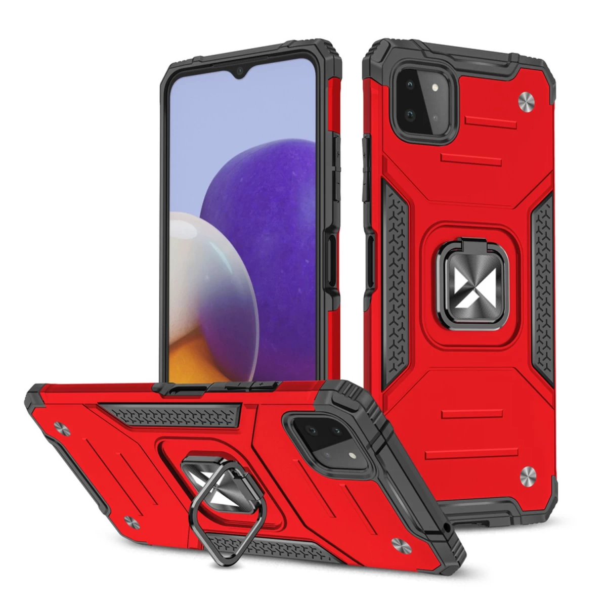 Wozinsky Ring Armor šarvuotas Hibridinis Dėklas + Magnetinis Laikiklis Samsung Galaxy A22 4g Raudonas Wozinsky Ring Armor šarvuotas Hibridinis Dėklas + Magnetinis Laikiklis Samsung Galaxy A22 4g Raudonas