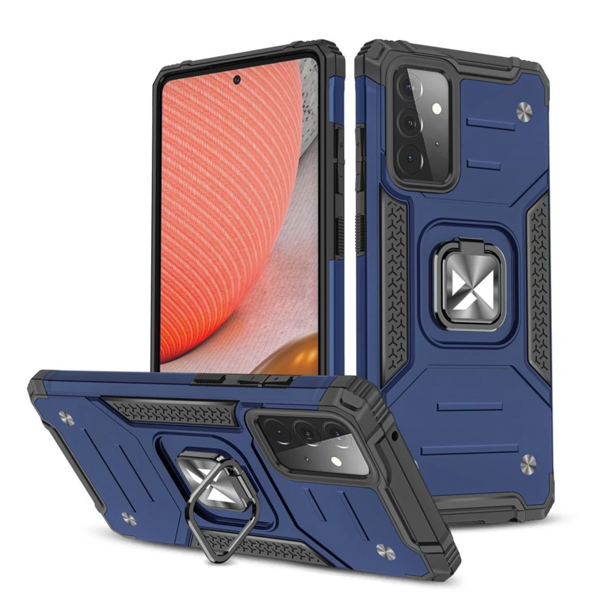 Wozinsky Ring Armor šarvuotas Hibridinis Dėklas + Magnetinis Laikiklis Samsung Galaxy A72 4g Mėlynas Wozinsky Ring Armor šarvuotas Hibridinis Dėklas + Magnetinis Laikiklis Samsung Galaxy A72 4g Mėlynas