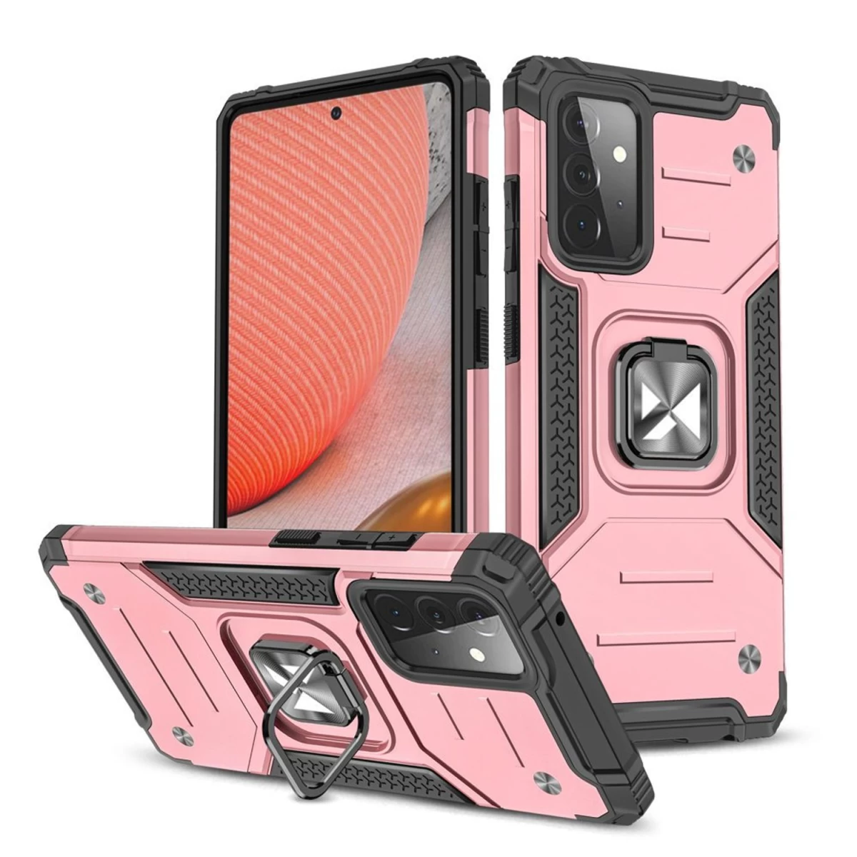 Wozinsky Ring Armor šarvuotas Hibridinis Dėklas + Magnetinis Laikiklis Samsung Galaxy A72 4g Rožinis Wozinsky Ring Armor šarvuotas Hibridinis Dėklas + Magnetinis Laikiklis Samsung Galaxy A72 4g Rožinis