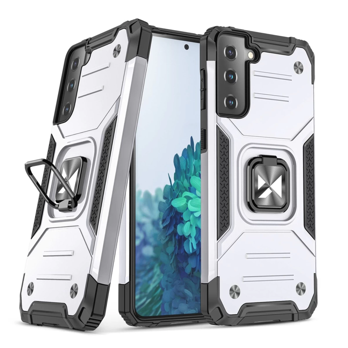 Wozinsky Ring Armor šarvuotas Hibridinis Dėklas + Magnetinis Laikiklis Samsung Galaxy S22+ (s22 Plus) Sidabrinis Wozinsky Ring Armor šarvuotas Hibridinis Dėklas + Magnetinis Laikiklis Samsung Galaxy S22+ (s22 Plus) Sidabrinis