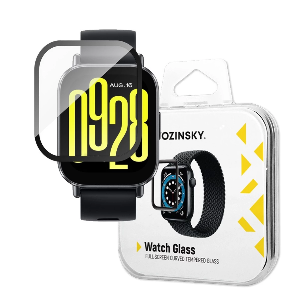 wozinsky Visiškai Klijuotas Grūdintas Stiklas, Skirtas xiaomi Redmi Watch 5 Active (2 Vnt.)