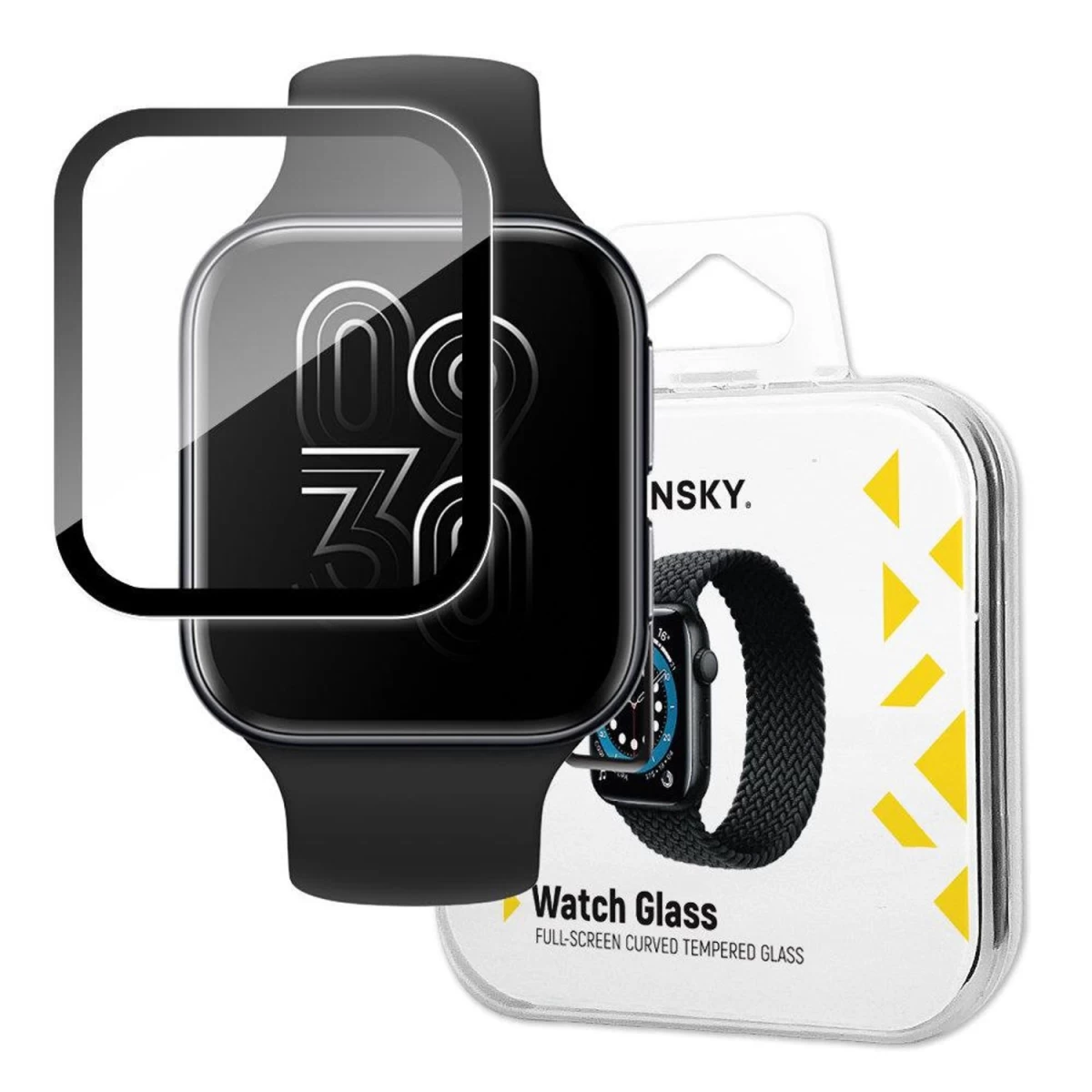 Wozinsky Watch Glass Hibridinis Stiklas Oppo Watch 46 Mm Juodos Spalvos Laikrodžiui