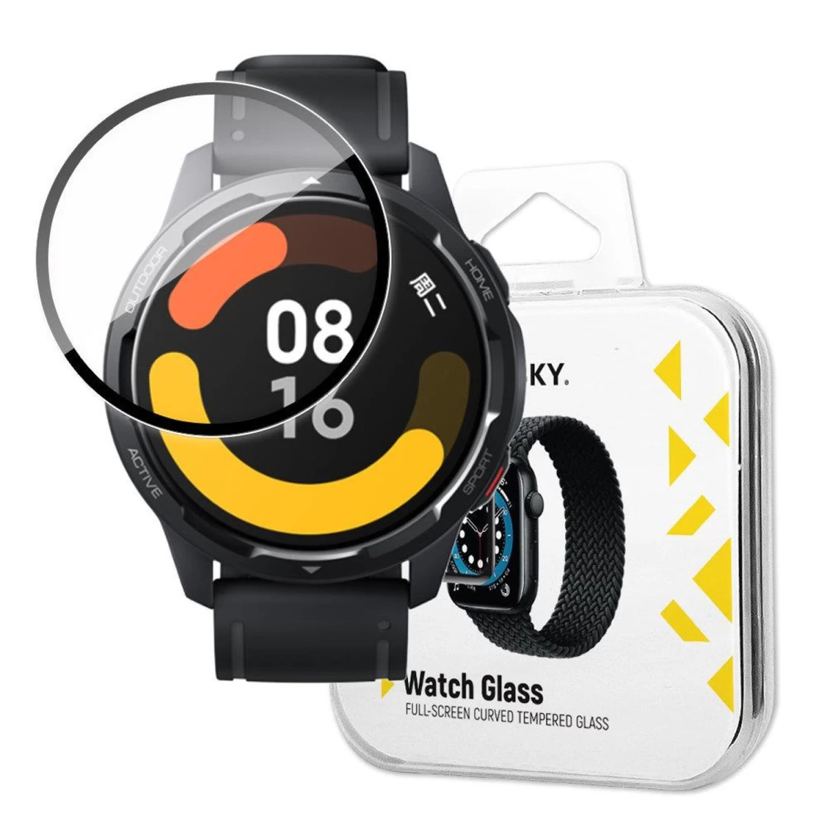 Wozinsky Watch Glass Hibridinis Stiklas, Skirtas Xiaomi Watch Color 2 Juodas