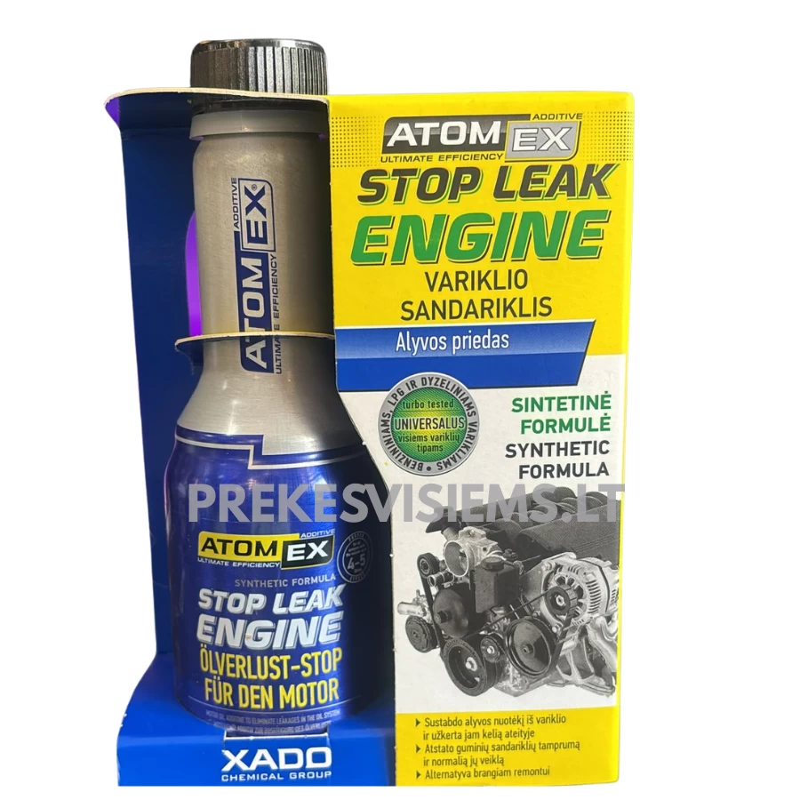 XADO tepalo sistemos sandariklis ATOMEX stop leak engine 250ml