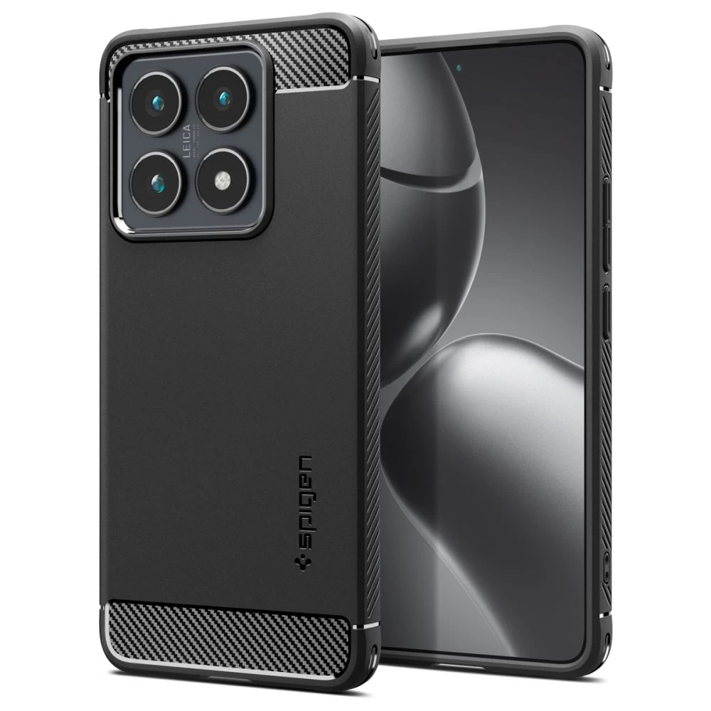 xiaomi 14t Pro Rugged Armor Dėklas - Matinės Juodos Spalvos