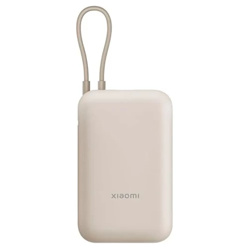 Xiaomi 22.5W Išorinė baterija (Power Bank) 10000mAh, integruotas kabelis, Tan